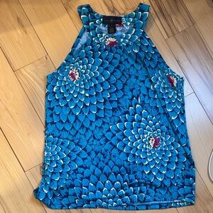 JB by Julie Brown Vibrant Blue Floral Tank Top